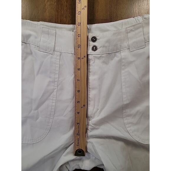 Chico’s Cargo Pants w/ Zip Pockets Sz 1 Medium White Lightweight EUC - Picture 6 of 8